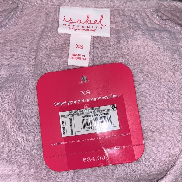 Isabel Maternity by Ingrid & Isabel Women's Short Sleeve Dress- Light Purple - Picture 6 of 11